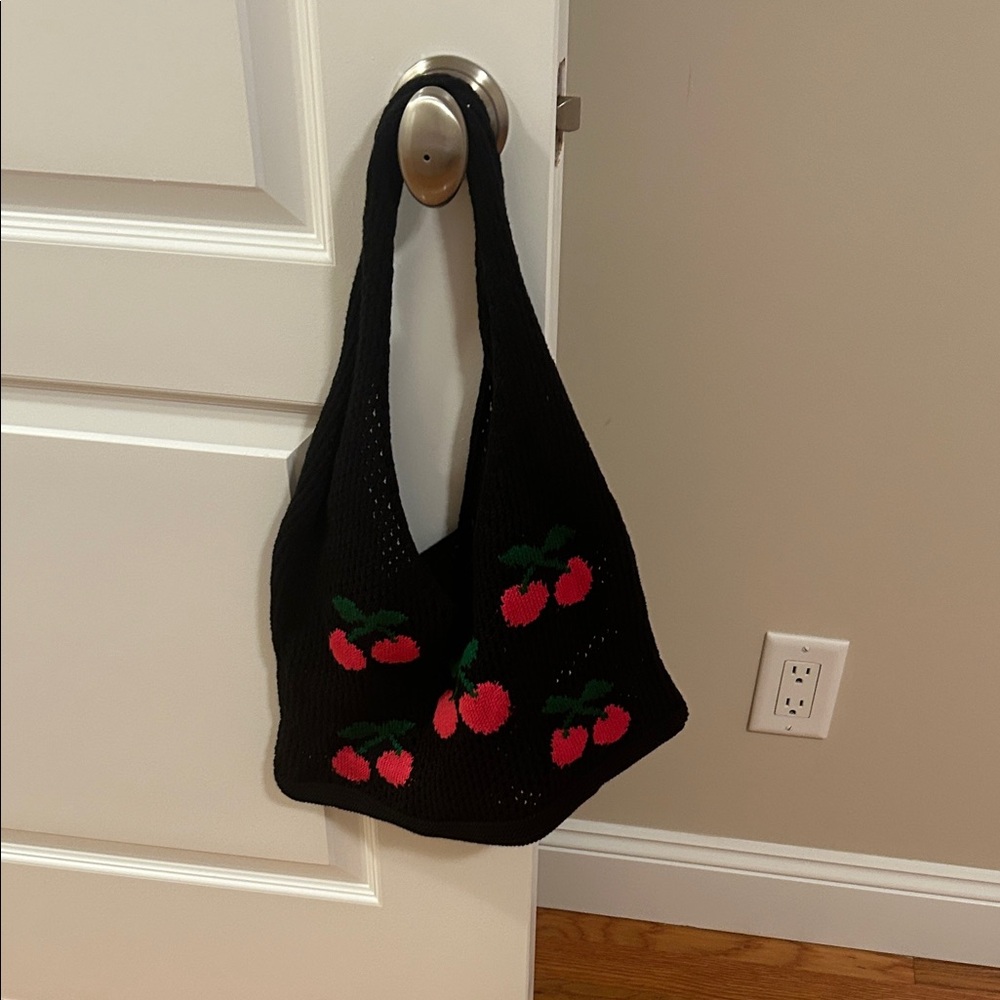 Cherry crocheted bag